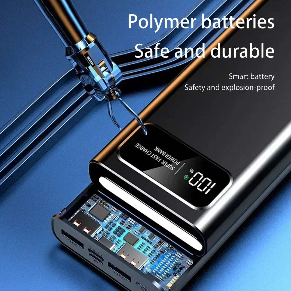 Power Bank 50000mAh 120W USB C Fast Charging Portable Charger for Camping Travel