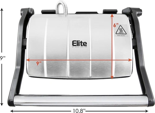 Elite Gourmet EPN-2976# 2-in-1 Nonstick Panini Press & Indoor Grill