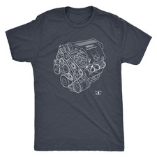 L67 Series 2 3800 Supercharged Gm Engine Blueprint Series T-shirt