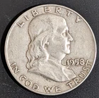 A Silver Benjamin Franklin Half Dollar from 1958  D-Mint!