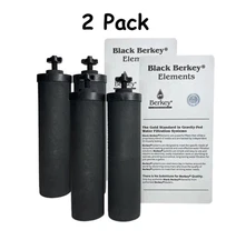 2 Qty Black Berkey Water Filters by New Millennium Concepts BB9-2 Authentic Lot