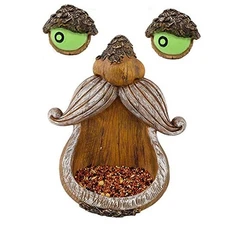  Tree Face Decor Bird Feeder Outdoor, Eyes Glow in Dark Fun Old Man Tree 