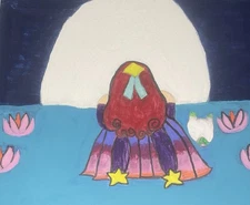 Original art piece. 8.5x11 multi medium canvas