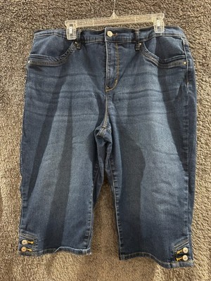Gloria Vanderbilt Slimming Effect Women s Denim Capri Size 16 4 Pockets
