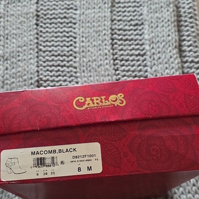 Carlos by Carlos Santana Macomb Black Ankle Bootie Buckle Chain Zip Size 8