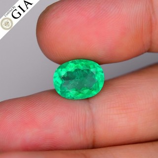 💎 GIA FULL CERTIFIED 4.10ct Oval Natural Green Emerald Elegant Colombia Gem