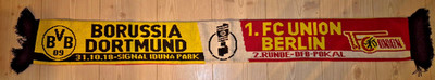 Borussia Dortmund vs 1. FC Union Berlin Schal / 2. DFB Pokal Runde 2018 /