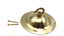 Brass Ceiling Rose Hook With Screws 112mm wide 15kgs load