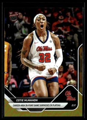 2025-26 Topps Bowman U Now 76 Cotie McMahon Ole Miss High 2000 Pts Gold 27/50