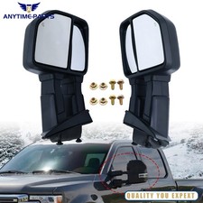 Pair Matte Black Manual Extendable Side Towing Mirrors LH+RH Fits Ford F-150 US
