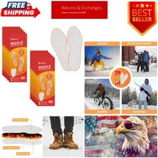 Disposable Insole Foot Warmers - Value Pack of 10 Pairs, 12+ Hours of Warmth