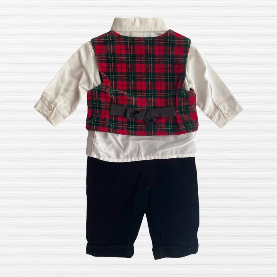 Nuevo De Colección BT Niños Bebés Niños Conjunto de Vacaciones Pantalones Chaleco Camisa Pajarita 6-9M Foto 2 de 4