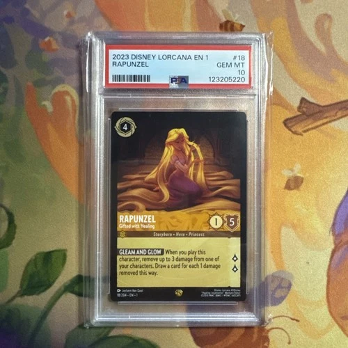 2023 DISNEY LORCANA EN 1-THE FIRST CHAPTER RAPUNZEL - GIFTED WITH HEALING PSA 10