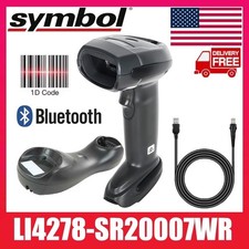 Zebra Wireless Bluetooth LI4278-SR20007WR Barcode Scanner Cradle Cable US Stock