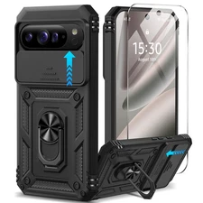 For Google Pixel 10 Pro XL/9 Case Phone Cover Shockproof Armor +Tempered Glass