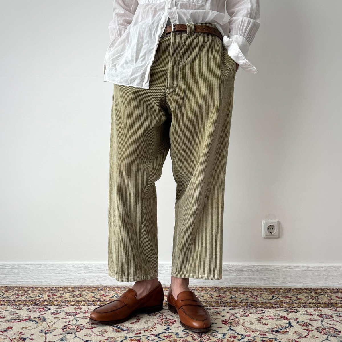 パンツ NEAT FRENCH CORDUROY 46 NEAT｜FRENCH CORDUROY｜WIDE - Green｜PRODUCT｜Continuer Inc