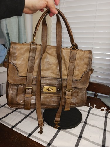FRYE Satchel Cognac Distressed Leather Crossbody Cameron Bag - Lightly Used - Picture 14 of 14