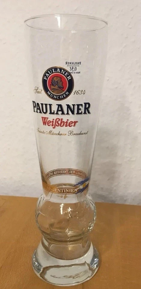 Weizenbierglas Weißbierglas Paulaner Fussball WM Argentinien 1978 1986  - Bild 1 von 1