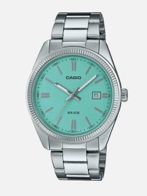 Casio Classic Unisex Armbanduhr Quarz, 38 mm Edelstahl, Türkis NEU & OVP
