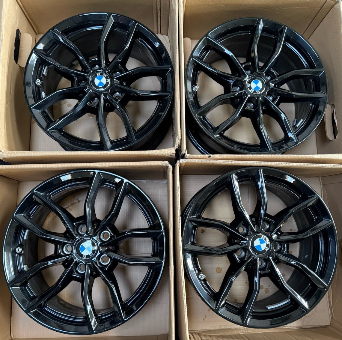 4x BMW 7x 16 PULGADAS ET41 6891181 5x112 Serie 1 Serie 2 X1 X2 X3 TPMS ¡EXCELENTE!