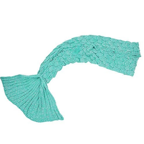 AmyHomie Mermaid Tail Blanket for Adults, Crochet Mermaid Blanket for Women Soft - image 3 of 4