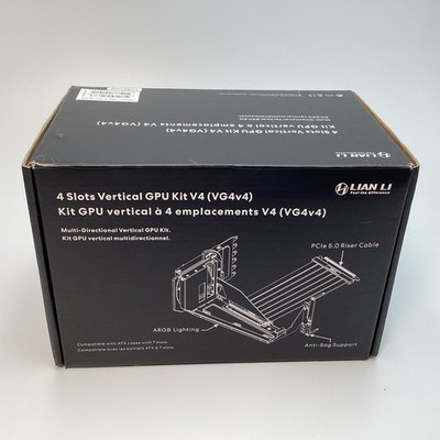 Lian Li VG4-5-V4X BLACK 4-Slot Vertical GPU Kit V4 w/ PCIe 5.0 Riser Cable