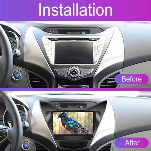 For Hyundai Elantra 2011-2013 Android12 Car Stereo Apple CarPlay GPS Radio 2+32G - Picture 4 of 17