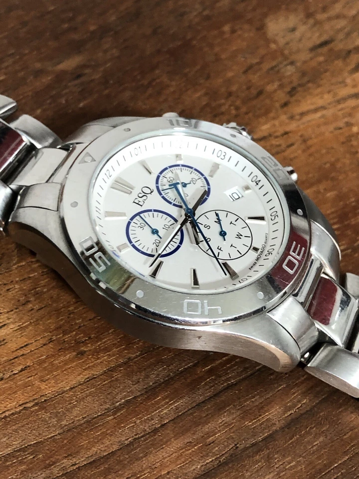 ESQ by Movado Reloj Hombre Hecho en Suiza Cronógrafo ES.10.1.14.5533 Nuevo Bate Foto 2 de 4