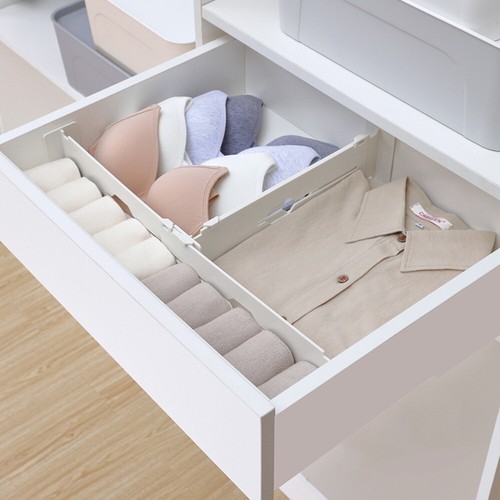 Plastic Separation Board Retractable Storage Rack Neat Drawer Divider Closet - Picture 6 of 12
