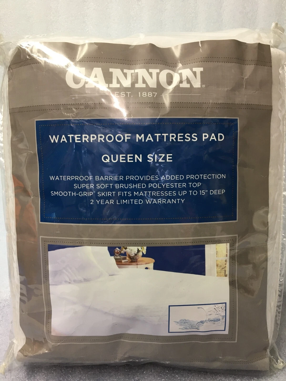 CANNON Waterproof Mattress Pad Queen Size