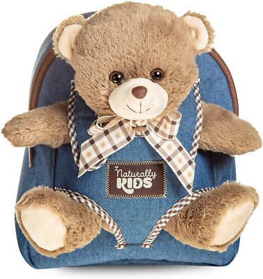 Backpack For Toddlers With Teddy Bear Naturally KIDS For 3-5 Years Old Small
