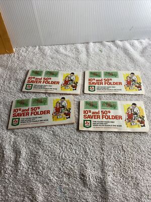 Lot Of 4 Full Saver Folder Book Pasted S & H Green Stamps 10's and 50's