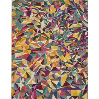 Unique Loom Area Rug 8'x10' Rectangle Tropical Loomed Estrella Gracia Multi
