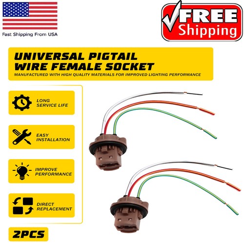 Clignotant Avant Universel Avec Prise Femelle Pigtail 7443 - 2 Faisceaux, 21W, 12V - Compatible Nombreuses Voitures