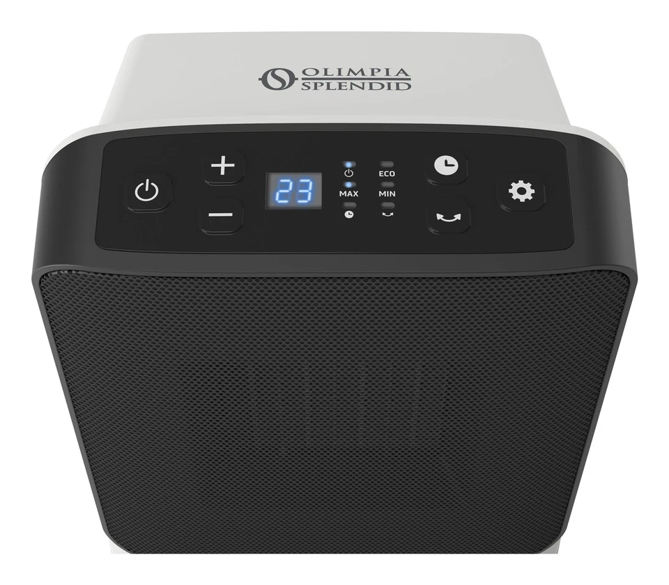 Splendid Termoventilatore 1800W 55m³  CALDO Trendy White e Black 99268 - Immagine 2 di 3