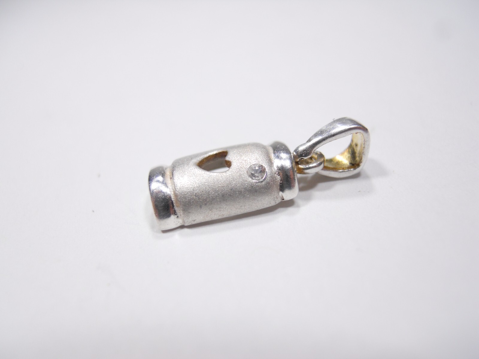 VINTAGE RECTANGULAR OPEN HEART CLEAR STONE STERLI… - image 6