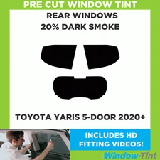 For Toyota Yaris 5-door Hatchback 2020+ Pre Cut Window Tint Kit 20% Dark Rear