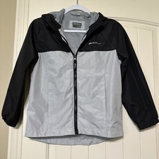 Eddie Bauer Kids' Jacket Size S 7/8 Lightweight Jacket Gray Black. EUC