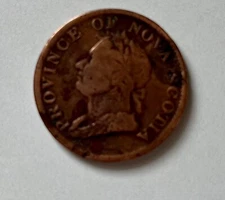 1832 Nova Scotia  Half Penny Token