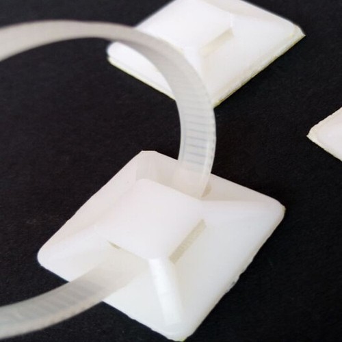 50X Selbstklebendes Kabel Drahtbinder Montiert Clips Cord Square Sticky Base Pad - 第 9/13 張圖片