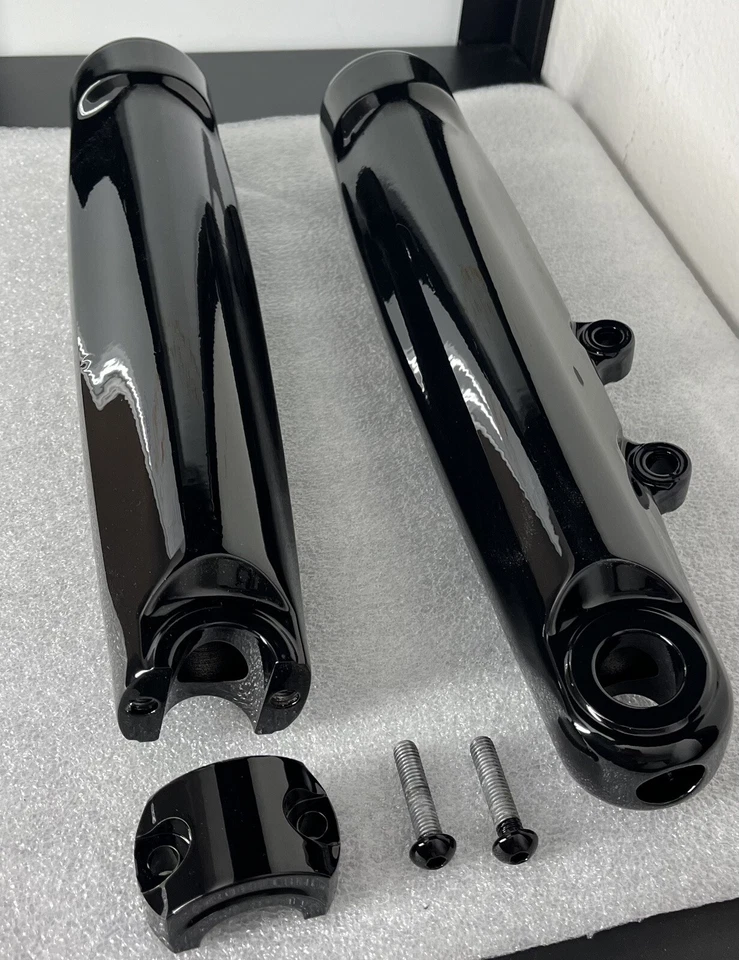 Harley BREAKOUT HORQUILLA PATAS Softail Deslizadores OEM PERSONALIZADO NEGRO INTERCAMBIO Foto 3 de 4