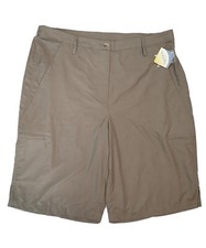 Magellans Womens 16 Travel Gear Cargo Shorts Brown Outdoors Hiking Active Pocket