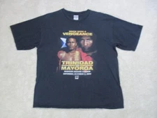 Vintage Trinidad vs Mayorga T Shirt Mens XL Black Short Sleeve Anvil Heavyweight