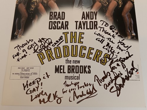 The Producers The New Mel Brooks Musical Signed Poster 22"x 14" - Picture 3 of 4