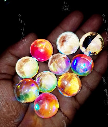 Super Mystic Quatz Balls Gemstone - Mystic Balls Shape Gemstone Multi Colour - Picture 8 of 8
