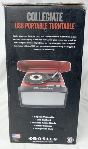 Giradischi portatile USB Crosley Collegiate vintage CR6010A - Foto 18 di 18