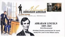 AO- 4381-1, 2009, Abraham Lincoln, Add-on Cover, Birth Bicentennial, First Day C