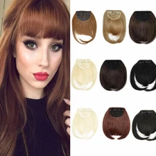 Clip in Bangs Synthetic Fiber one Piece in Natural Straight Fringe as Human Hair