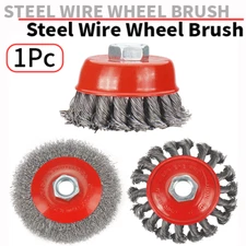 5/8-11&M14 Thread Twisted Wire Wheel Brush For Angle Grinder Tools 75/95/100mm