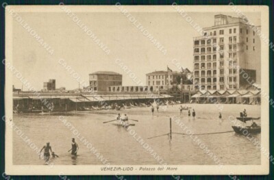Venice City Lido di Palazzo del Mare Boats postcard RT8220